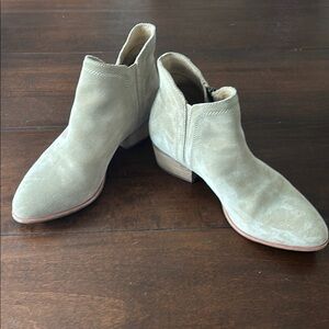 Hush Puppies Faux Suede Ankle Booties with tassels
